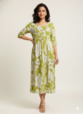 WHITE FLORAL PRINT KURTI