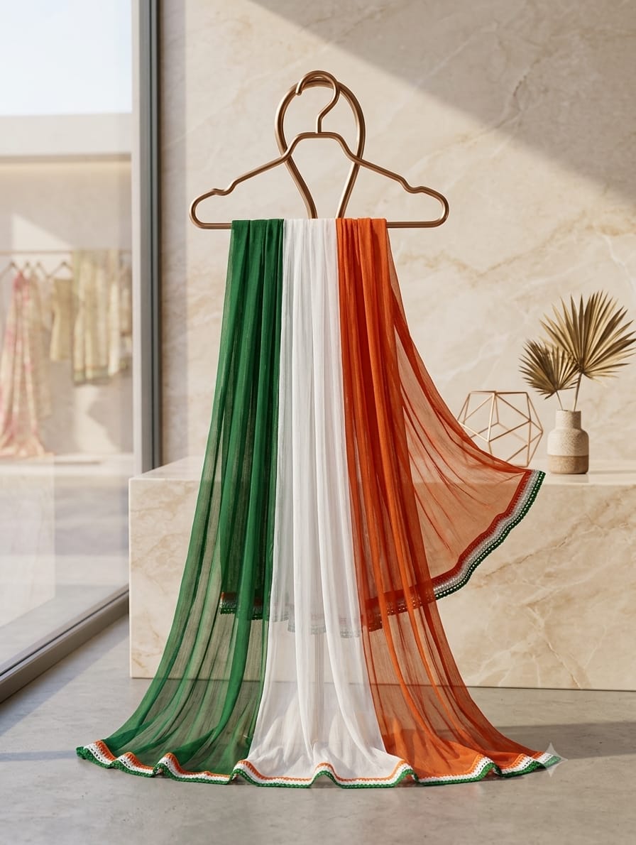 Indian Tricolour Dupatta