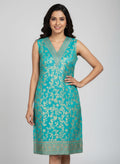 Blue and gold kurti