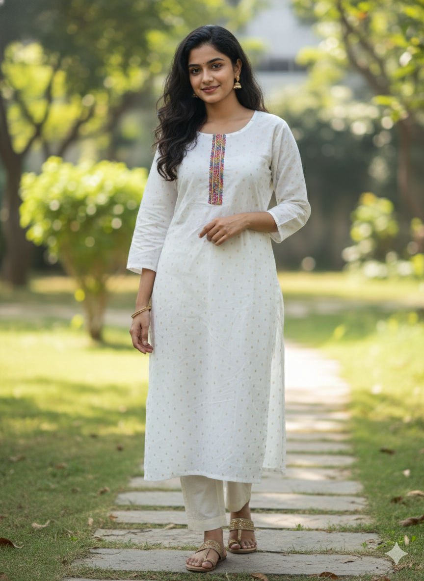 White comfort wear Kurti