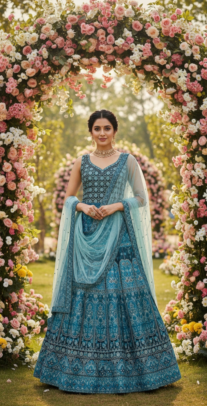 Blue lehenga