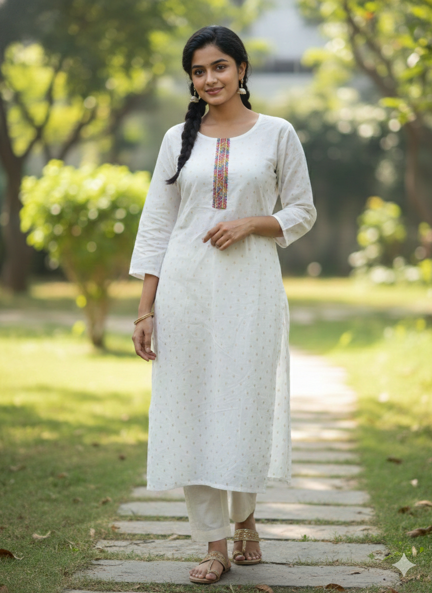 White comfort wear Kurti