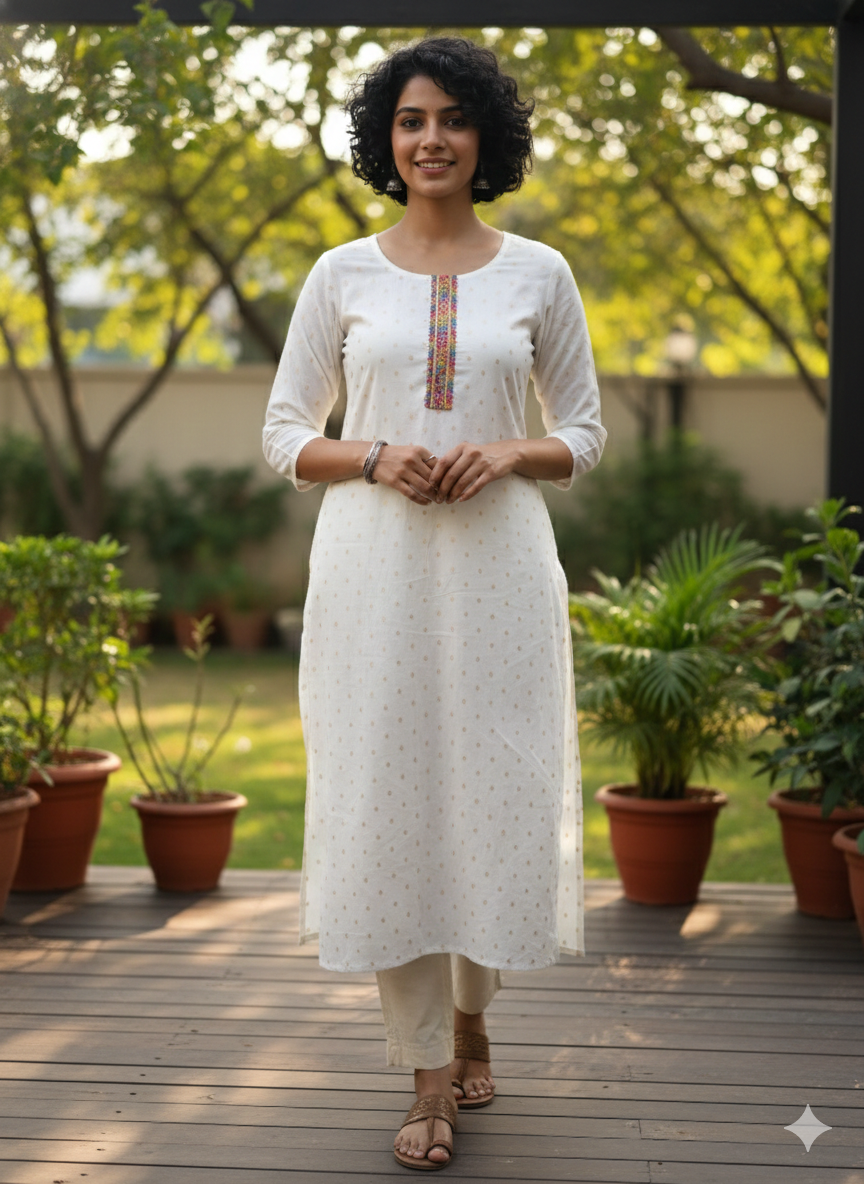 White comfort wear Kurti