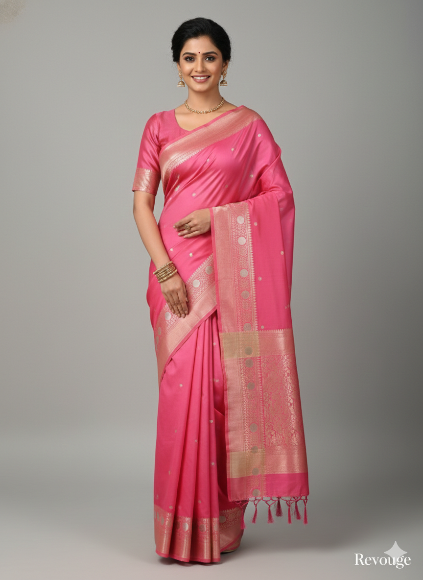 Light Pink- Peach festive Saree