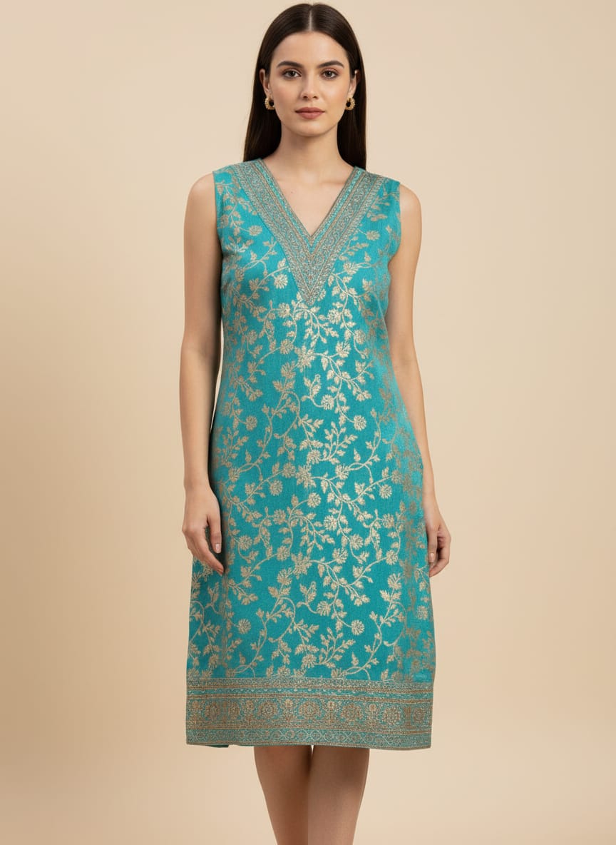Blue and gold kurti
